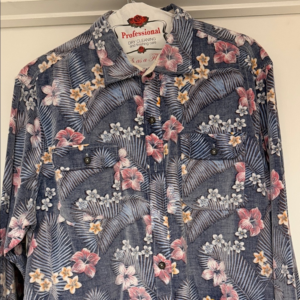 Tommy Bahama Blue Floral Men's Shirt